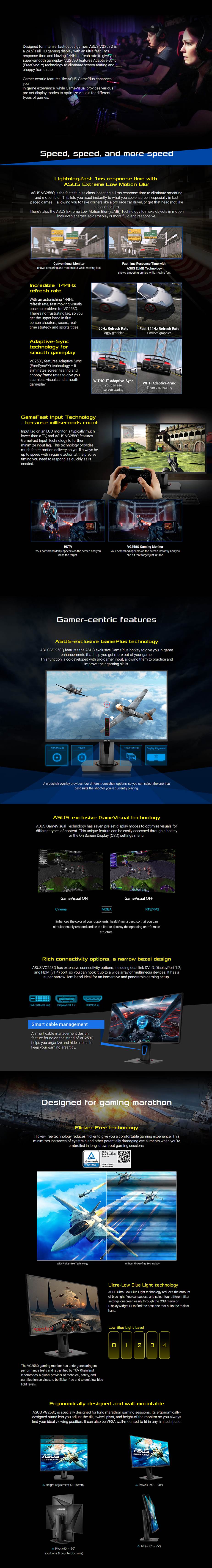 ASUS VG258Q 24 5" FHD 1ms 144Hz FreeSync Gaming Monitor VG258Q Intel i5 8600 i5 8600K i7 8700 i7 8700K or i7 8086K must be bought in the same order as selected motherboards to be eligible for redemption
