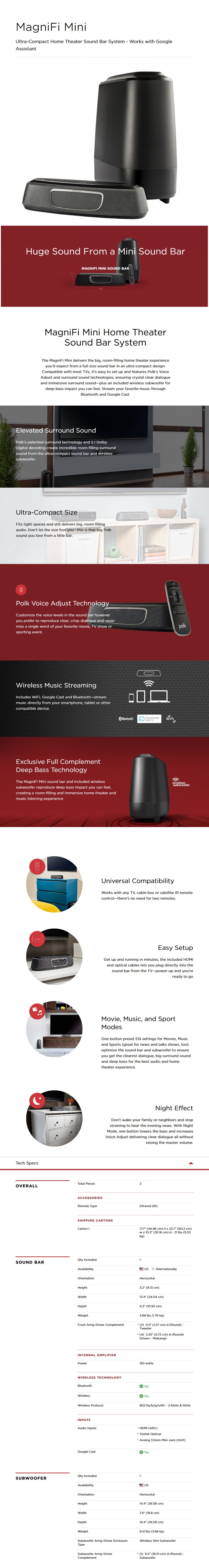 polk magnifi mini watts