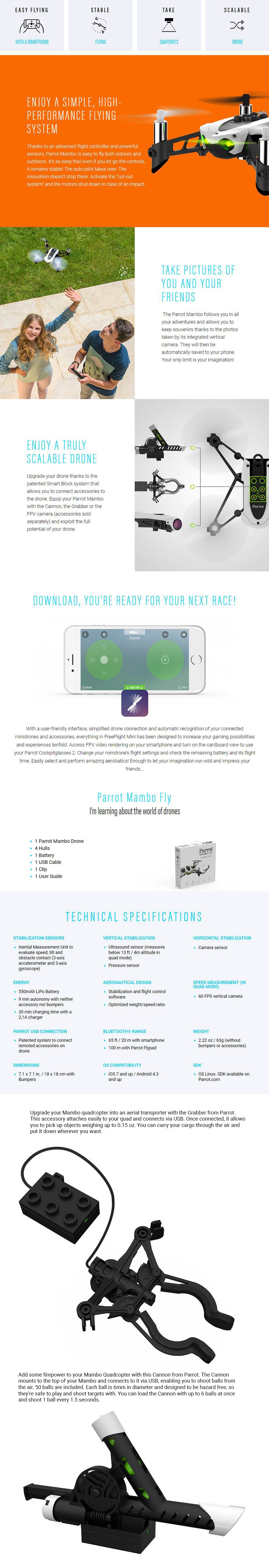 parrot mambo vertical camera