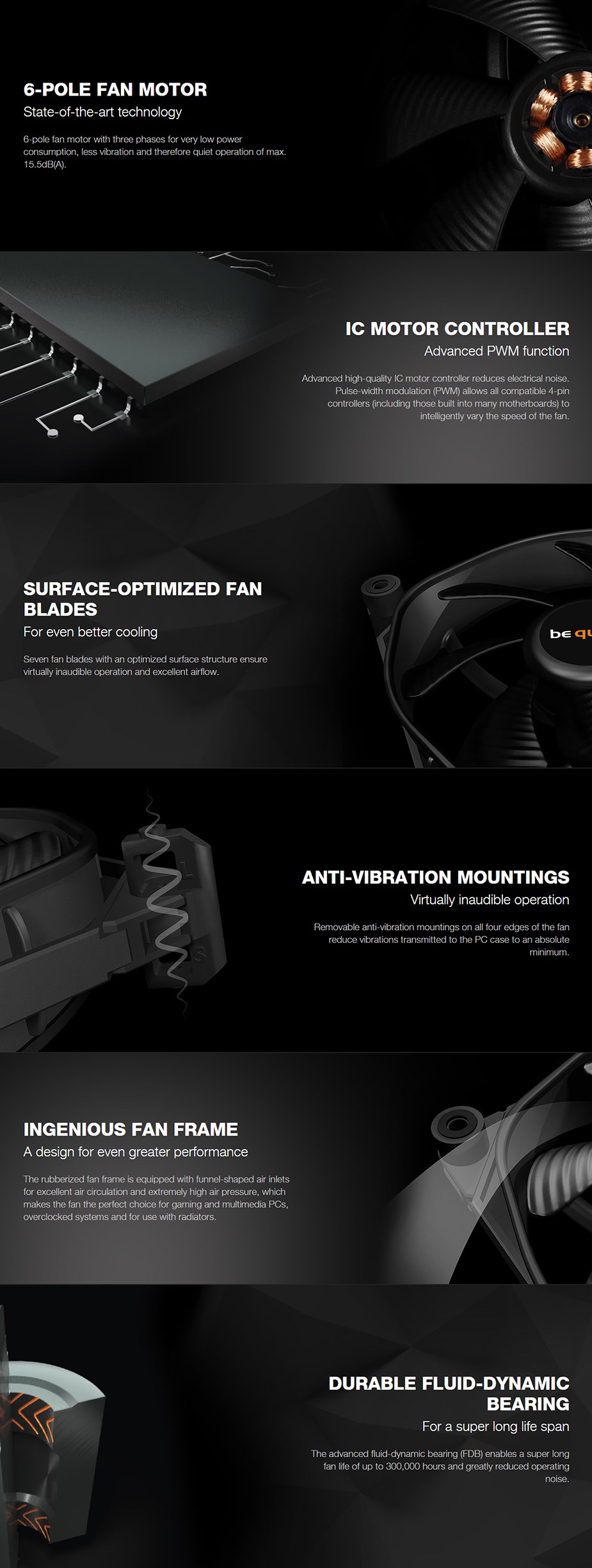 be quiet Brand New! RETAIL Silent Wings 3 120mm PWM High-Speed Case Fan