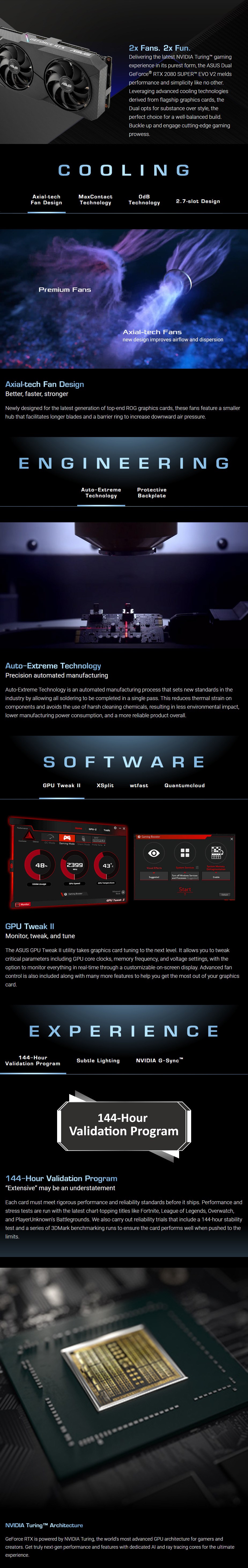 Asus Geforce Rtx 2080 Super Dual Evo Oc V2 8gb Video Card Dual Rtx2080s O8g Evo V2 Mwave Com Au