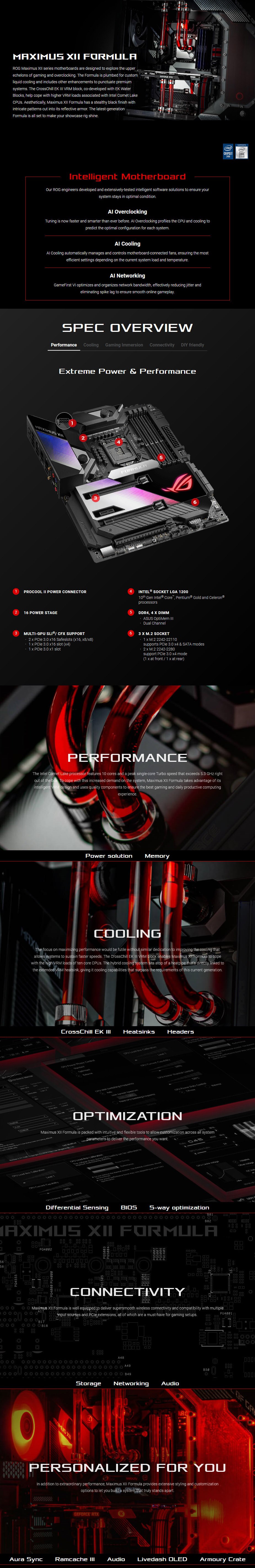 Asus Rog Z490 Maximus Xii Formula Intel Lga 1200 Atx Motherboard Rog Maximus Xii Formula Mwave Com Au