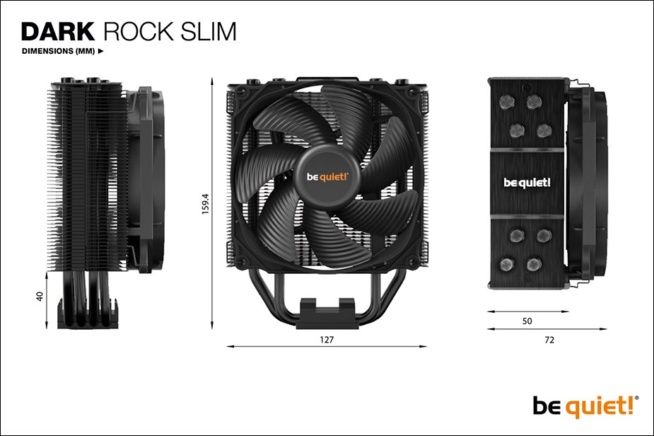 be quiet! Dark Rock Slim CPU Air Cooler 