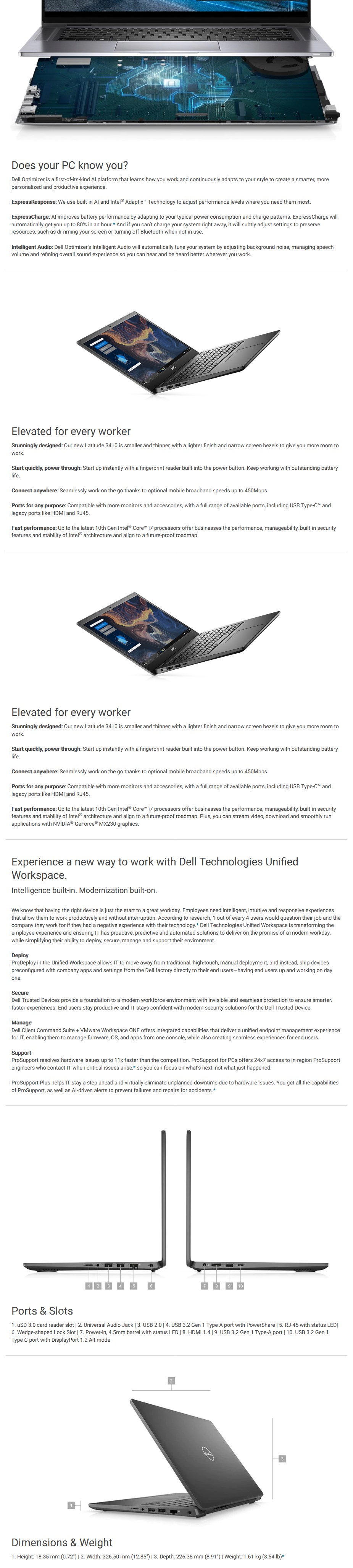 Dell Latitude 3410 14 Laptop I7 u 8gb 256gb W10p 63vpm Mwave Com Au