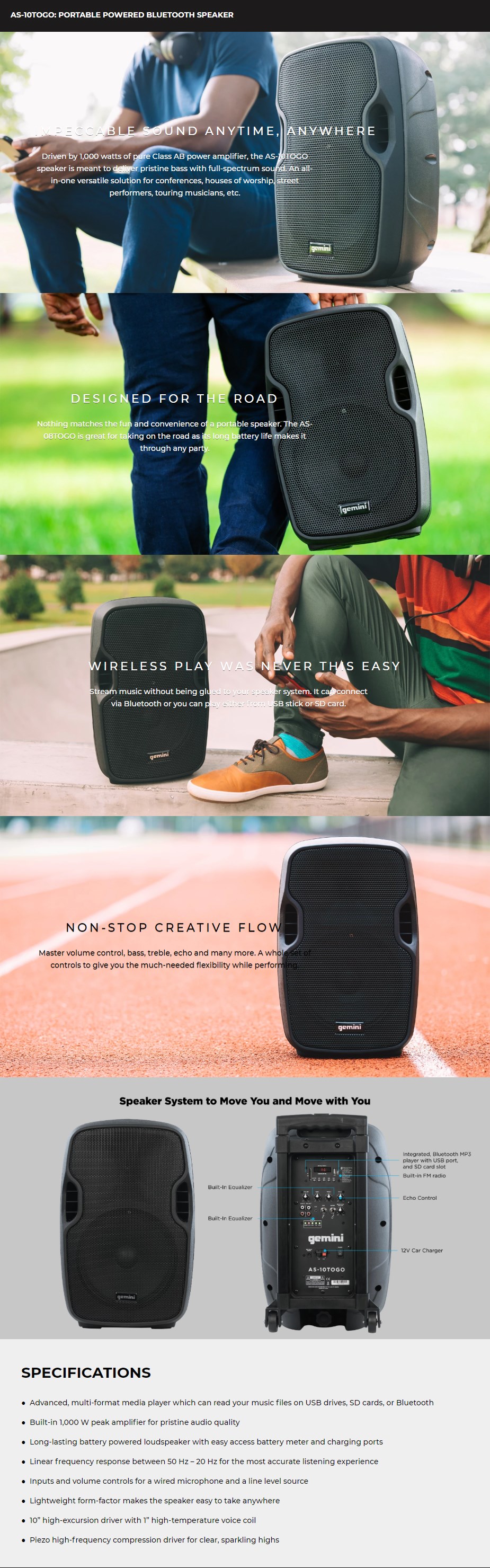 gemini portable pa system