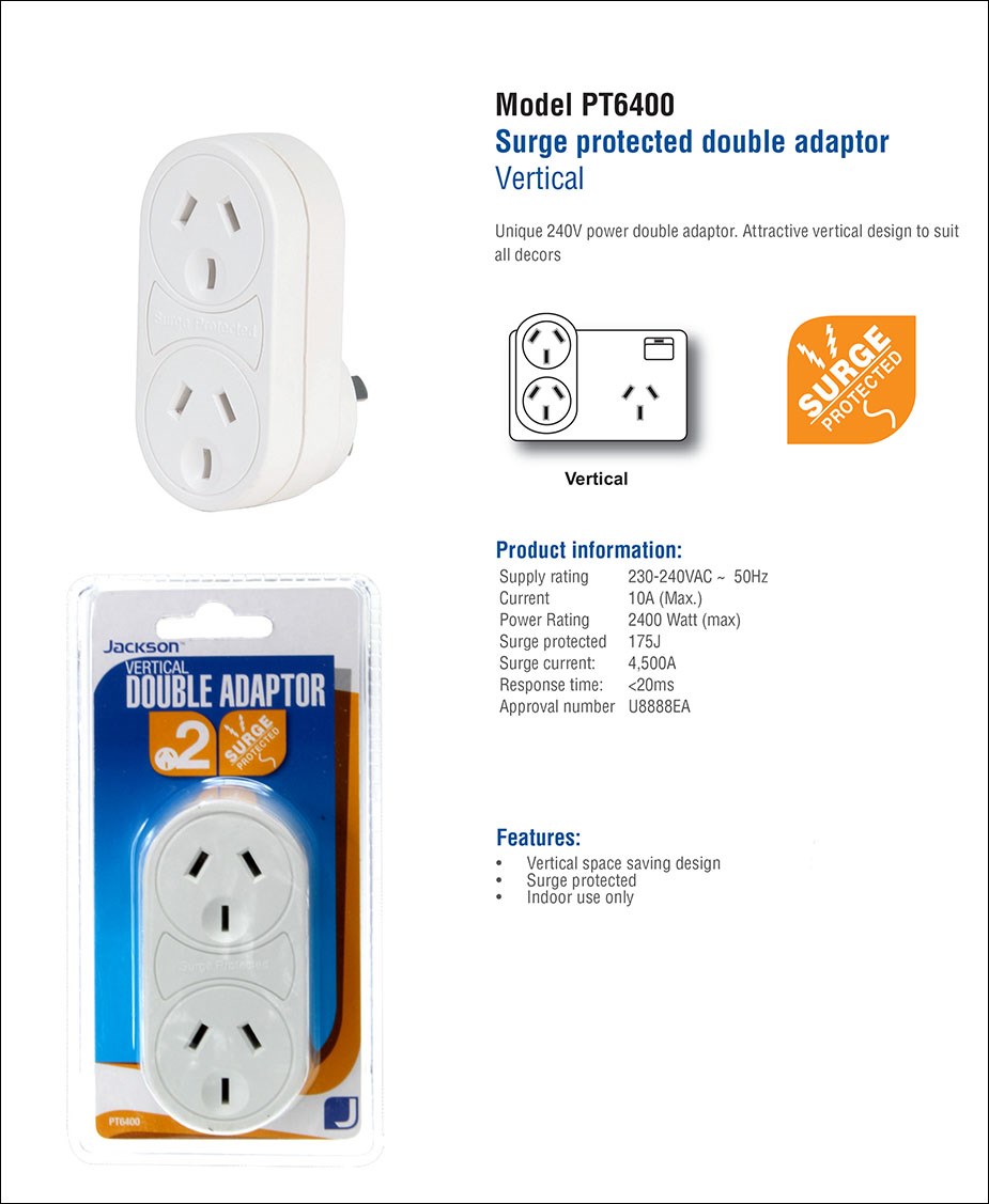 Jackson 2-Outlet Power Adaptor - Overview 1