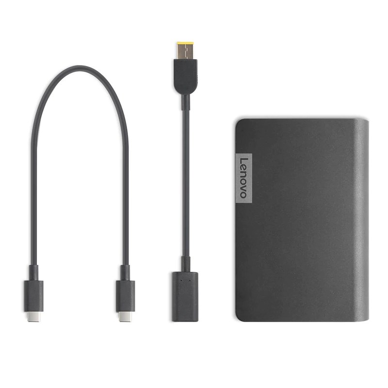 Lenovo 14000mAh USBC Laptop Power Bank w/ Round & SlimTip Dongle