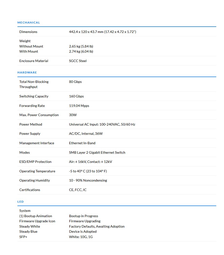 Ubiquiti Networks UniFi Managed 8-Port 10G SFP+ Layer 2 Aggregation Switch - Desktop Overview 1